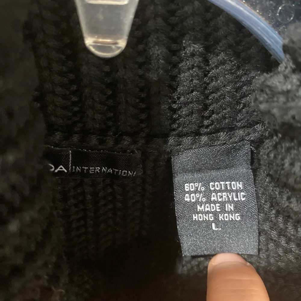 Vintage Moda Black Cowl Neck Sweater mini grunge top - dress